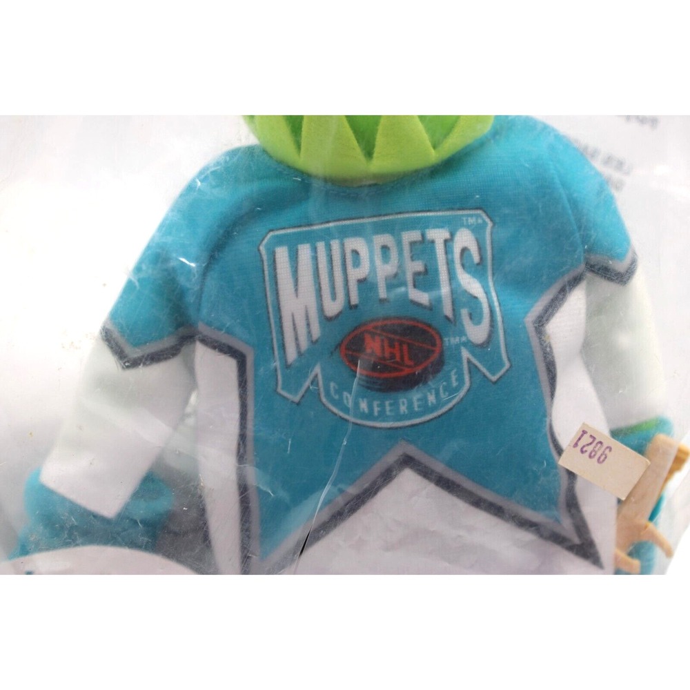 VTG 1995 Muppets NHL McDonald's Kermit The Frog 12 in  Hockey Jersey Plush NEW - Picture 3 of 9